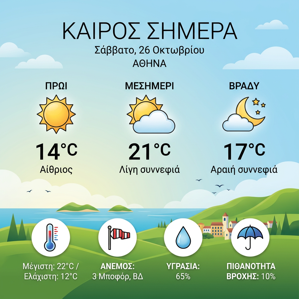 Καιρός σήμερα ή kairos simera: Θα βρέξει επιτέλους να καθαρίσει ο τόπος ή θα γίνουμε λασπωμένοι;
